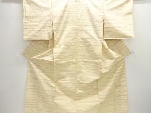 アンティーク　抽象模様織り出し手織り紬単衣着物